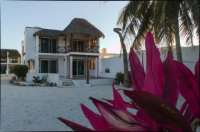 Moonlight vacation beach house in Yucatan